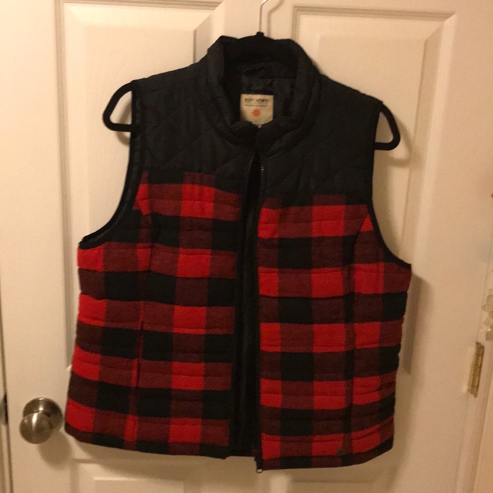 Buffalo plaid vest